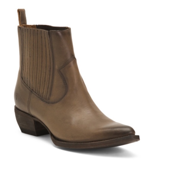 Frye Sacha Western Chelsea Boot in Stone size 7 - Picture 9 of 9